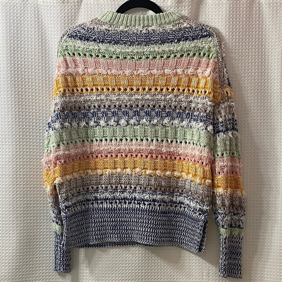 NWT L&G Rainbow Fringestitch Crewneck Sweater - Picture 9 of 9
